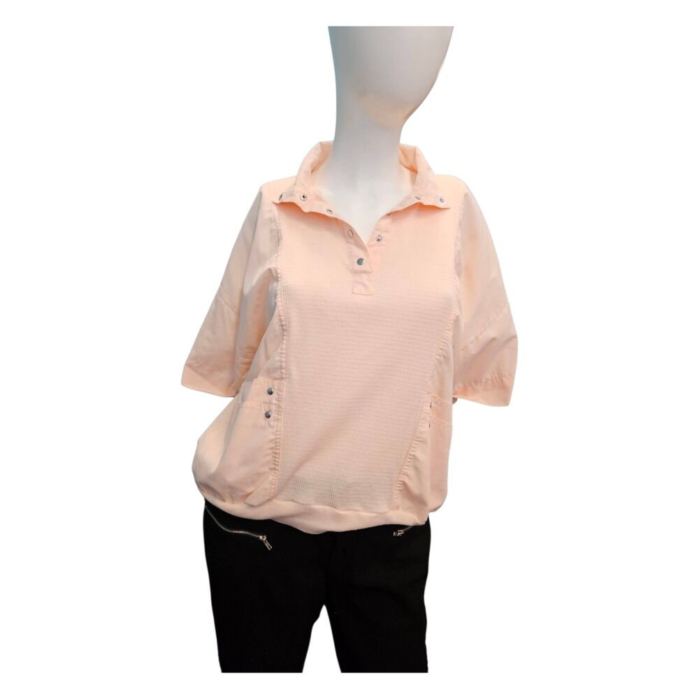Shenanigans Peach Waffle Top Womens Size Large Vintage 80's - Picture 3 of 11